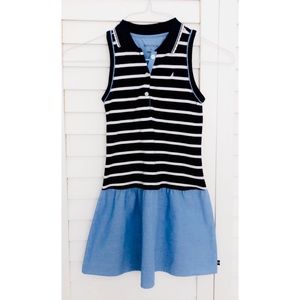 Girls Náutica stripe and Denim dress size 6